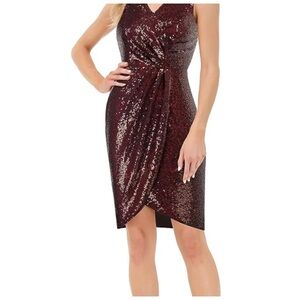Grace Karin Red Burgundy Sequin Dress - new tag size large